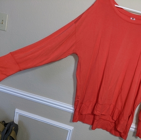 Reflex Orange Soft & Cozy Modal Lightweight Long Sleeve - Picture 3 of 5